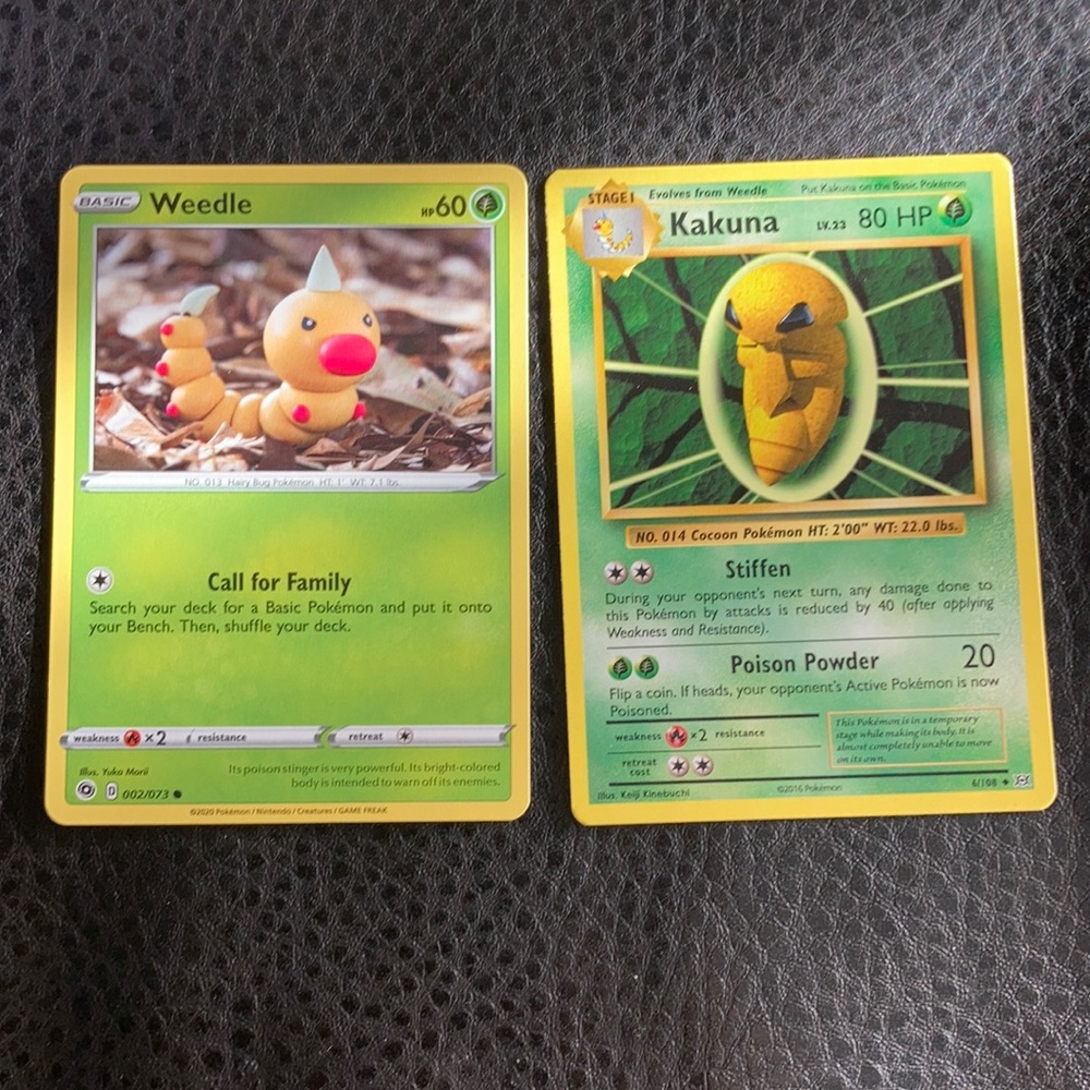 Weedle & Kakuna Pokémon Cards